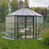 Image of Oasis Hex Greenhouse In Garden