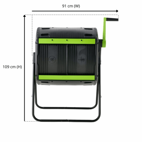 180L Door Open with compost dimensions image 2