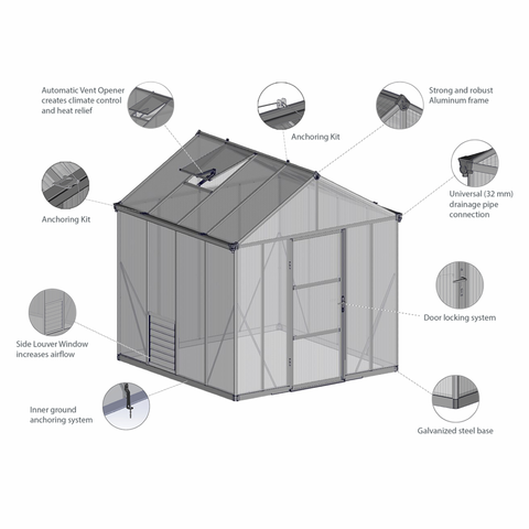 Palram Glory Greenhouse 8 x 12 How It Works