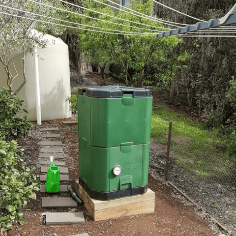 aerobin 400 litre compost bin in the garden