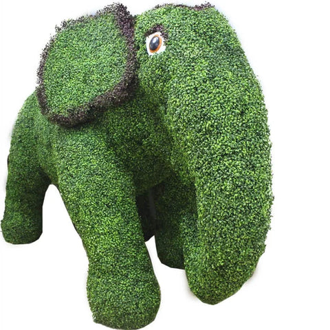 fake topiary animals front and side view