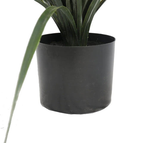 Faux Yucca Grass Pot View