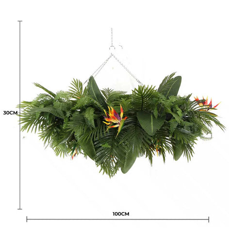 Artificial Hanging Tropical Plant Arrangement Dimensions