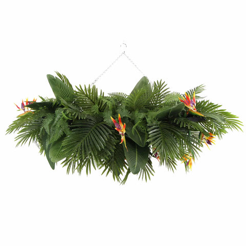 Artificial Hanging Tropical Plant Arrangement Hanged