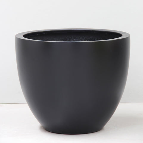 Balcony Lite Black Egg Pot