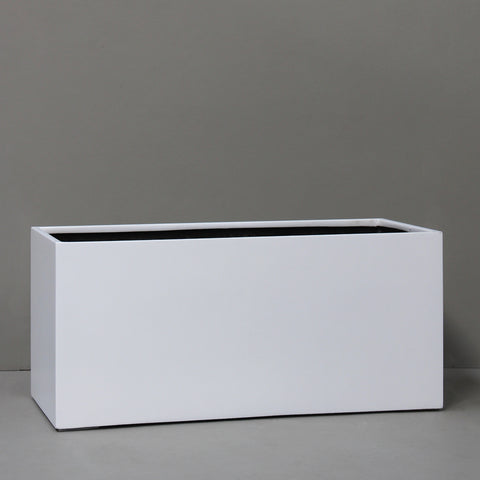 lightweight trough planter white