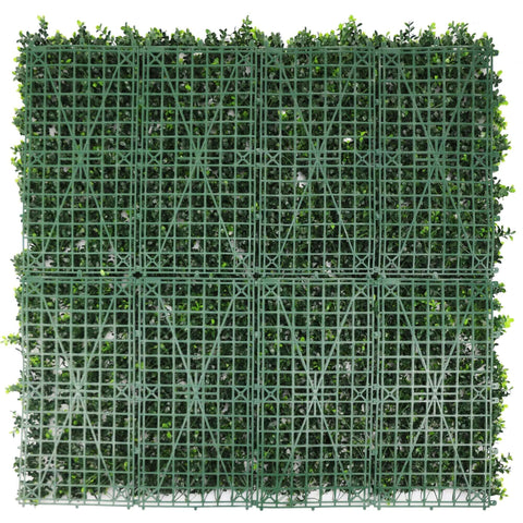 OPEN BOX OF 2 X Artificial Flowering Buxus Panel 1m UV Stabilised