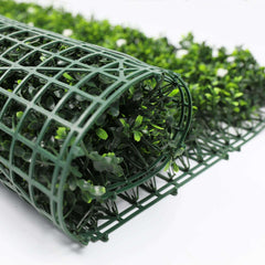 OPEN BOX OF 2 X Artificial Flowering Buxus Panel 1m UV Stabilised