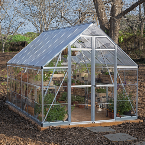 maze hothouse in garden - silver