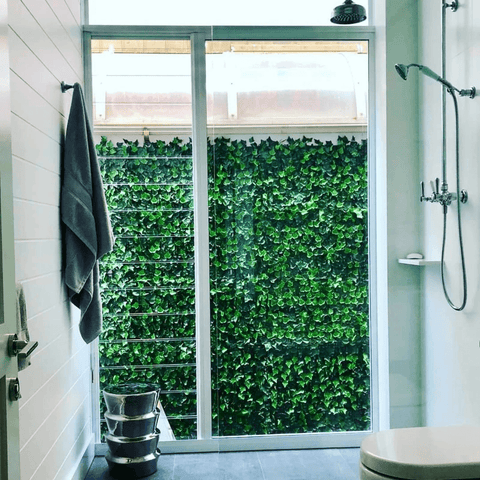 artificial garden wall bathroom view