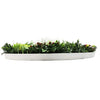 Image of Colour Fresh Artificial Green Wall Disc 100cm White Side View