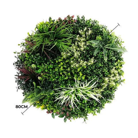 Colour Fresh Artificial Green Wall Disc 100cm White Diameter