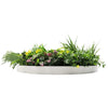 Image of Artificial Green Wall Disc White Country Fern Disc 60cm white side view