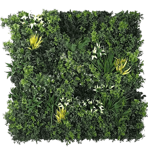 Fake Green Forrest Vertical Wall Garden Panel Front View