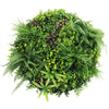 Image of Artificial Green Wall Disc White Country Fern Disc 80cm white full view