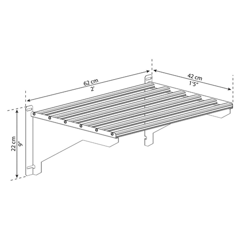 Palram Heavy Duty Shelf Kit Dimensions