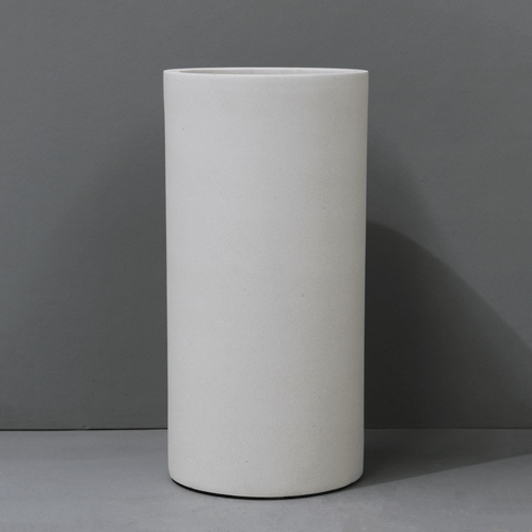 Ivory Lite Terrazzo Tall Cylinder Planter Main View