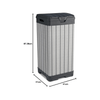 Image of keter rockford outdoor waste bin dimensions