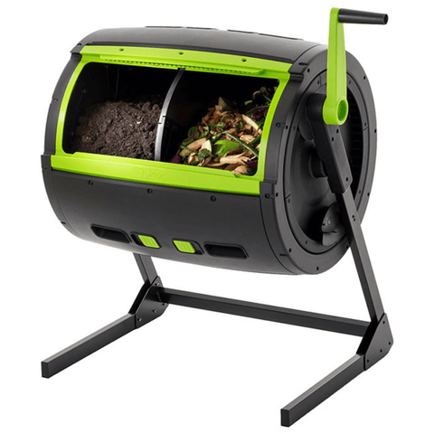 Maze 245L Premium Twin Compost Tumbler With Easy Turn 3 Gear Handle Actual View