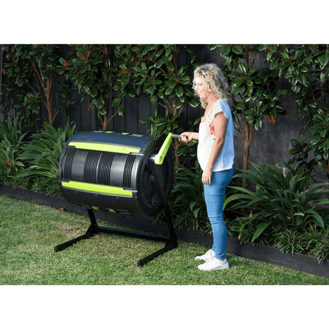 Maze 245L Premium Twin Compost Tumbler With Easy Turn 3 Gear Handle In The Garden Image 3