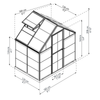 Image of Palram Harmony Greenhouse with Dimensions