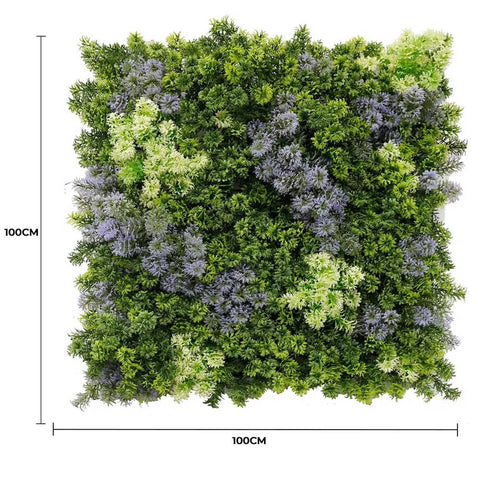 Artificial Purple And Green Moss Wall Panel Dimensions