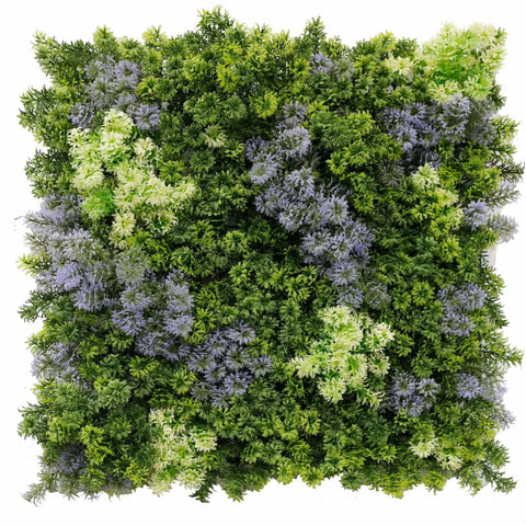 Artificial Purple And Green Moss Wall Panel Full View