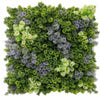 Image of Artificial Purple And Green Moss Wall Panel Full View