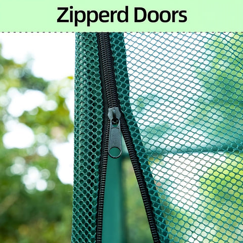 crop cage zippered doors