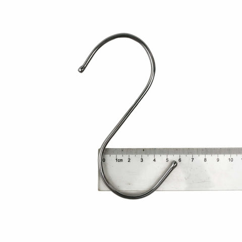 Stainless Steel Hanging S Hooks 25 Pieces Dimensions Image 1