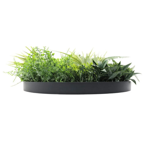 Slimline Artificial Green Wall Disc 50cm side view