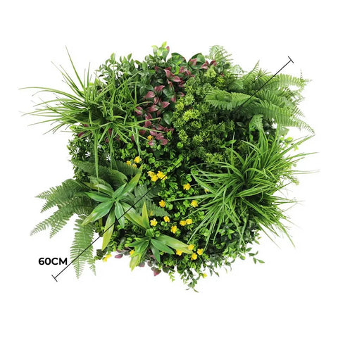 Artificial Green Wall Disc White Country Fern Disc 60cm white diameter