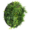 Image of Artificial Green Wall Disc White Country Fern Disc 80cm black full view