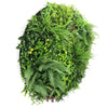 Image of Artificial Green Wall Disc White Country Fern Disc 100cm white side view