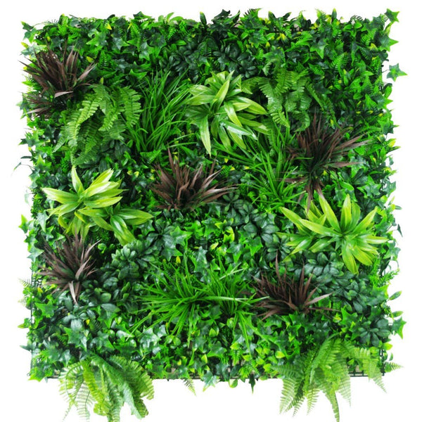 1 x 1m UV Stabilised Coastal Greenery Artificial Vertical Garden Panel ...