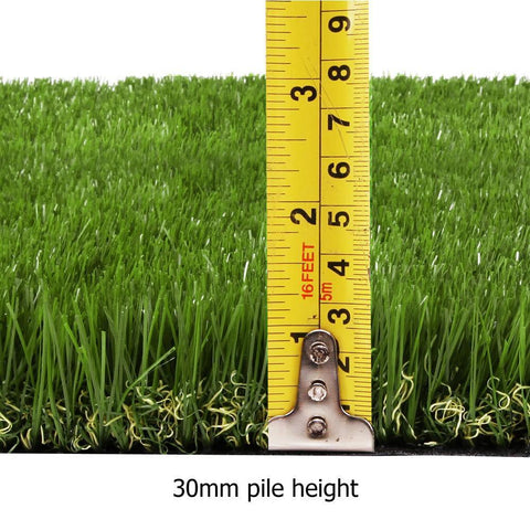 20SQM Lifelike Artificial Grass 1m x 20m Roll, 30mm Thick