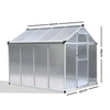 Image of 2.4m x 1.9m x 1.9m Polycarbonate Aluminium Greenhouse