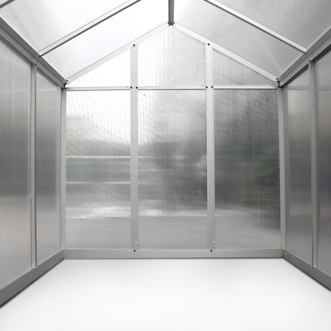 2.4m x 1.9m x 1.9m Polycarbonate Aluminium Greenhouse