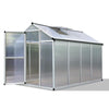 Image of 2.4m x 1.9m x 1.9m Polycarbonate Aluminium Greenhouse