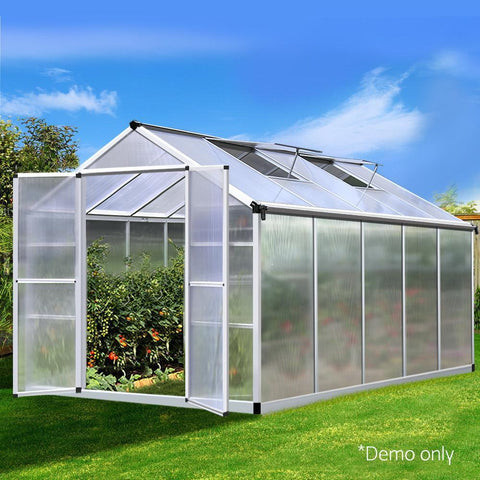 3.1m x 2.5m Polycarbonate Aluminium Greenhouse