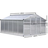 Image of 3.1m x 2.5m Polycarbonate Aluminium Greenhouse