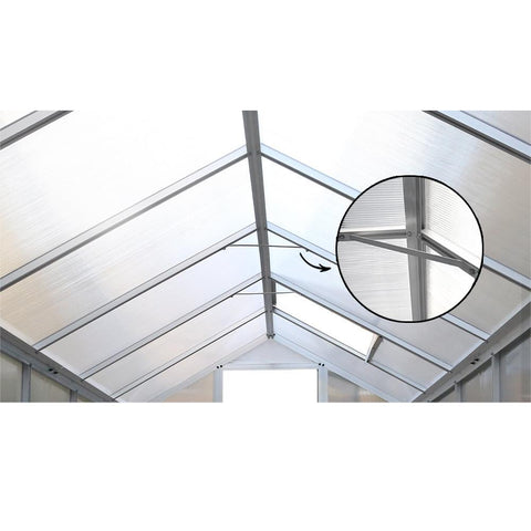 3.1m x 2.5m Polycarbonate Aluminium Greenhouse