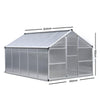 Image of 3m x 2.5m Polycarbonate Aluminium Greenhouse