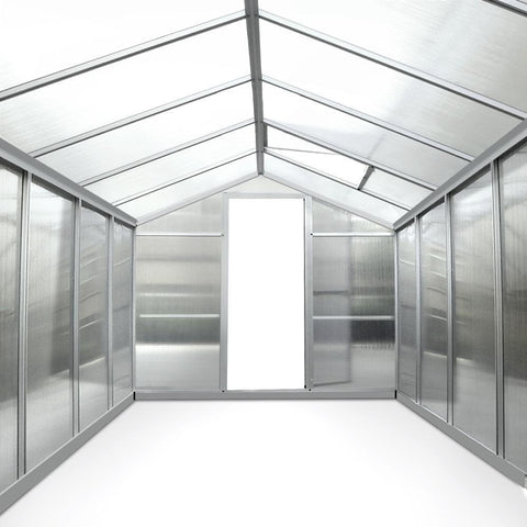 3m x 2.5m Polycarbonate Aluminium Greenhouse