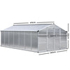 Image of 4.1m x 2.5m Polycarbonate Aluminium Greenhouse