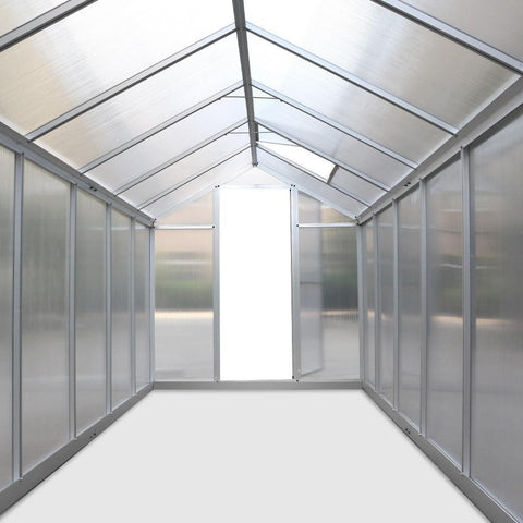 4.2m x 1.9m Polycarbonate Aluminium Greenhouse