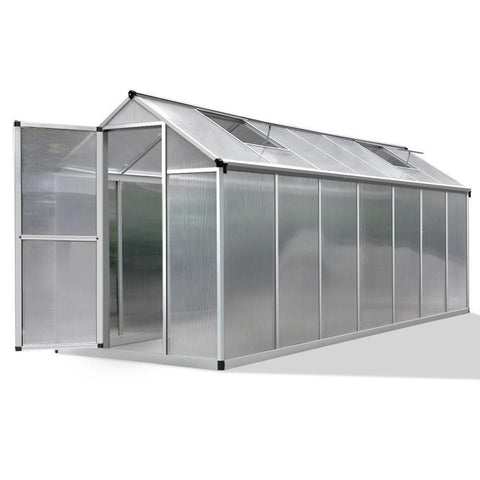 4.2m x 1.9m Polycarbonate Aluminium Greenhouse