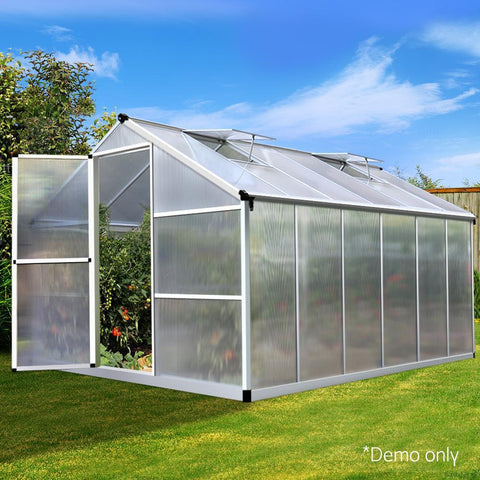 4.2m x 2.5m Polycarbonate Aluminium Greenhouse