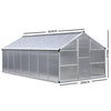 Image of 4.2m x 2.5m Polycarbonate Aluminium Greenhouse