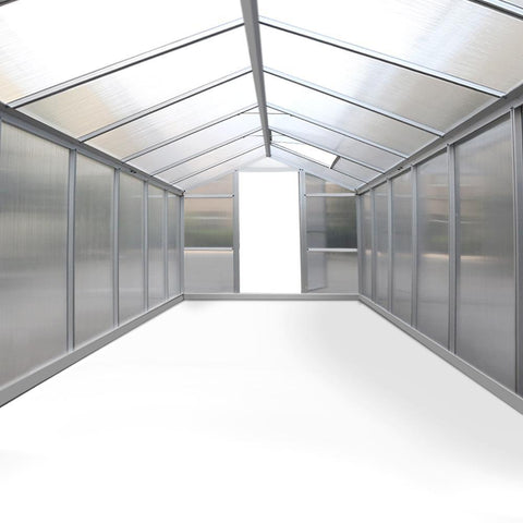 4.2m x 2.5m Polycarbonate Aluminium Greenhouse